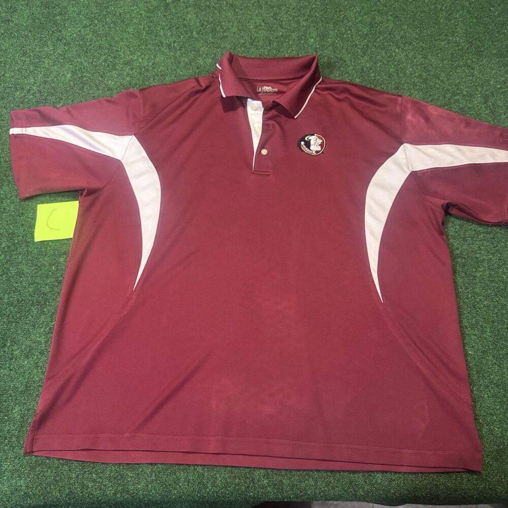 FSU Florida State Seminoles PGA Tour Polo XXL Maroon Golf Shirt Embroidered